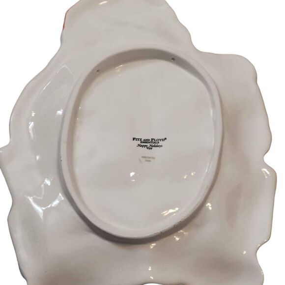 Fitz And Floyd Happy Holidays Santa Plate Tray Original Box - Picture 4 of 5